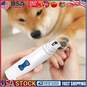 Electric Dog Nail Grinder,Portable Pet Cat Trimmer Files Grooming Clipper Cutter - Picture 1 of 12