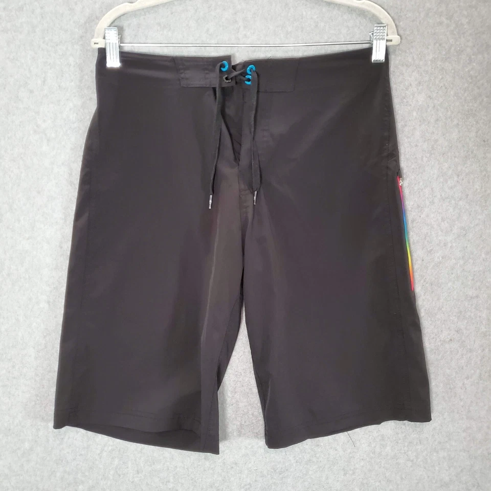 Ocean Pacific Hombres Traje de Baño 30 Negro Flex Board Shorts 4 Vías Elastizado Playa Surf Foto 1 de 4