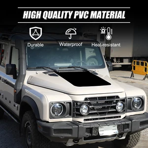 Black Front Engine Hood Bonnet Vinly Sticker Fits For Ineos Grenadier 2022-2024 - Picture 1 of 21