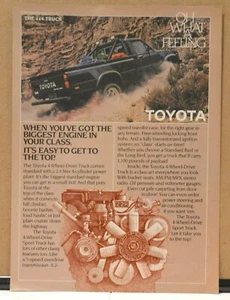 1981 Toyota 4 x 4 Sport Truck Automobile Car Print Ad  - Picture 1 of 1