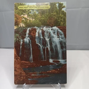 Bridal Veil Falls Eckco Chrome Reproduction Postcard Smokey Mountain E. C. Kropp - Picture 1 of 2