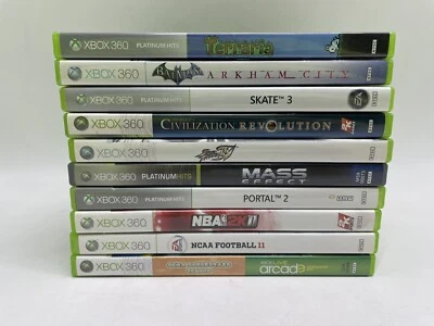 Xbox 360 Game Lot (Street Fighter, Batman, Skate, Terraria, Civilization, NCAA) - Image 1 of 4