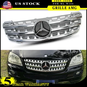 Front Grille W/Star For Mercedes Benz W164 ML-Class ML350 ML500 Grill 2005-2008 - Picture 1 of 5