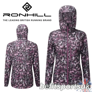 RONHILL WOMENS RUNNING JACKET LIGHT RAIN LADIES MOMENTUM WIND HOODIE ZIP XS 8 S - Picture 1 of 5