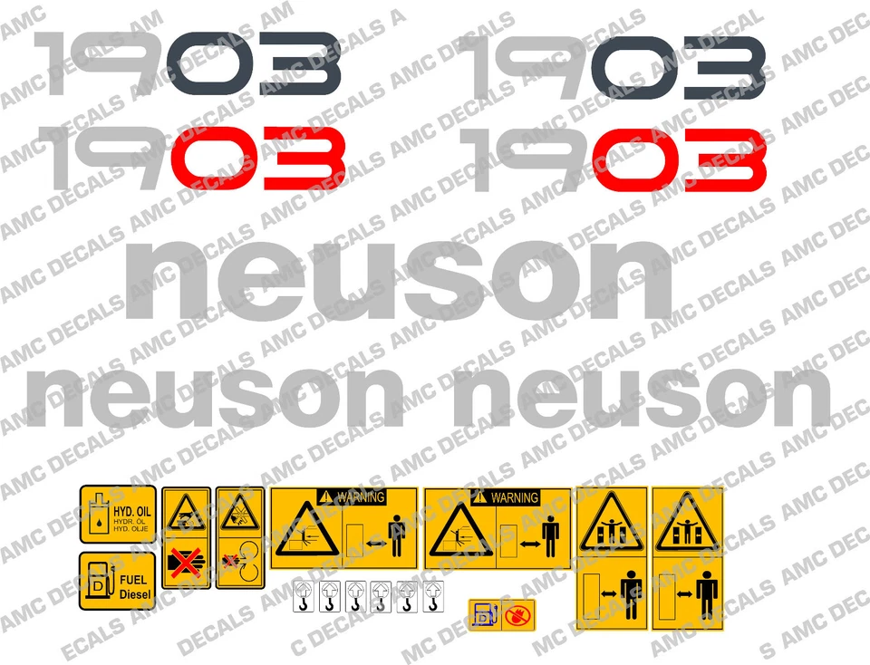 Neuson 1903 Gräber Aufkleber Aufkleber Set - Bild 1 von 1