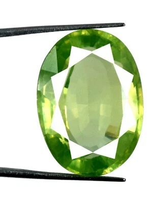 38.35 Karat Ovaler Pakistan Peridot Lose Edelstein Natur Zertifiziert L9867 Sehr - Bild 1 von 4