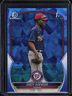 2023 Bowman Chrome Prospects 1st Sapphire #BCP-237 Andy Acevedo - Image 1 of 2
