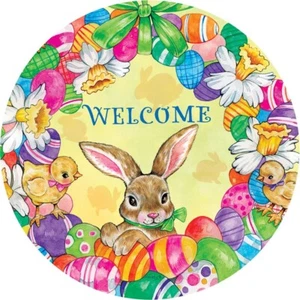 BUNNY, CHICKS & EASTER EGGS WELCOME SUNCATCHER NEW 2023 - Picture 1 of 1