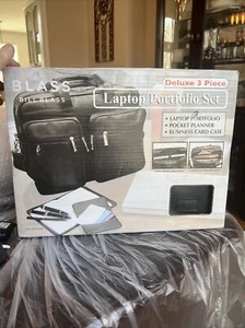 Vintage Bill Blass Black Laptop Portfolio Briefcase Bag Satchel New In Box - Picture 1 of 8