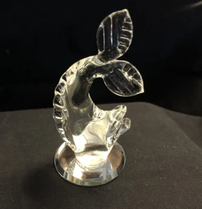 Whale Fish Diving Swim Glass Crystal Miniature Collectible Figurine Mirror 3” - Picture 1 of 12