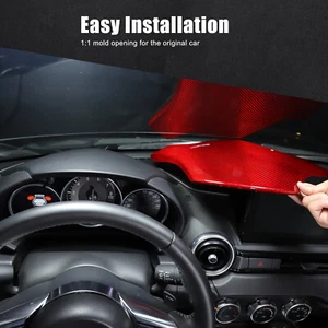 Car Instrument Speedmeter Upper Panel Cover For Mazda MX-5 2016+ Red Dry Carbon - Imagen 1 de 12