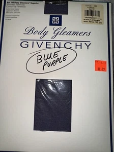 Givenchy Body Gleamers Size C Purple Control Top Pantyhose Shimmery Sheer - Picture 1 of 4
