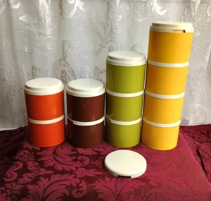 Agitadores apilables Tupperware vintage años 70 #1308 lote de 11 todos los colores - Imagen 1 de 10
