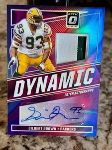 2024 Donruss Optic Gilbert Brown Dynamic Patch Auto 25/25 Green Bay Packers - Picture 1 of 2