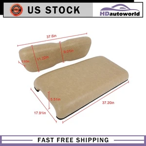 Tan Golf Cart Front Cushion Set Fit For Club Car DS - Picture 1 of 9