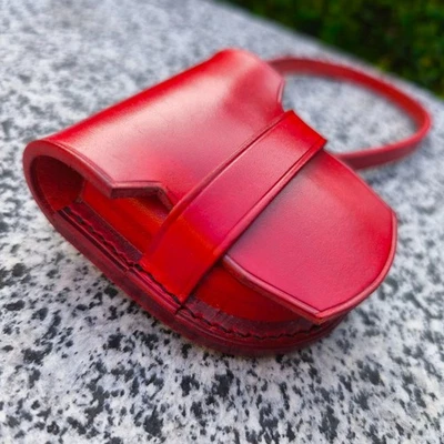 Estojo de relógio de bolso de couro feito à mão 40–55 mm suporte para cinto presente de luxo - Imagem 1 de 3