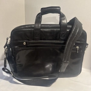 VTG 'Old Leather' BOSCA STRINGER U2 BAG Messenger/Briefcase/Laptop Organizer - Picture 1 of 20
