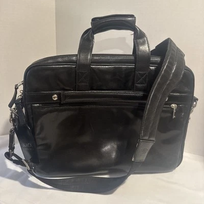 VTG 'Old Leather' BOSCA STRINGER U2 BAG Messenger/Briefcase/Laptop Organizer - Image 1 of 4