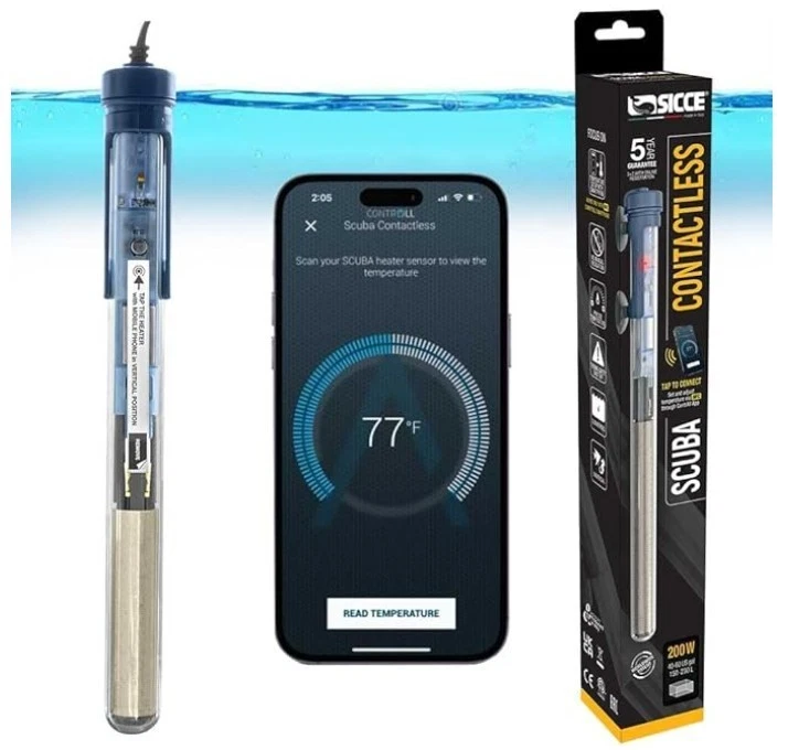 SICCE Scuba Contactless Submersible Heater, 200 Watts - UPC: 8011469978948 - Image 1 of 1