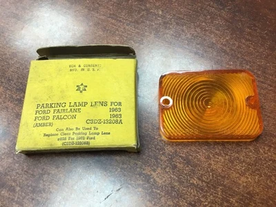Объектив парковочного фонаря желтого цвета Glo-Brite подходит для 1963 Ford Fairlane & Falcon C3DZ-13208-A - Изображение 1 из 4