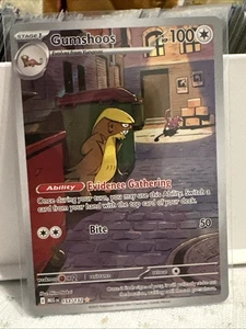2025 Pokemon Mega Evolution Gumshoos Illustration Rare #153 Pokemon - Picture 1 of 2