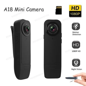 New HD Mini Body Camera 1080P Video Audio Recorder Pocket Night Vision Cam - Imagen 1 de 17