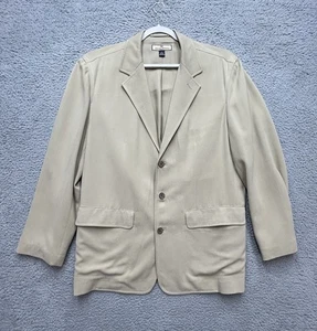 Tommy Bahama Sakko Blazer Herren XL Khaki Hellbraun 100% Seide Sport Mantel 3-Knopf - Bild 1 von 12