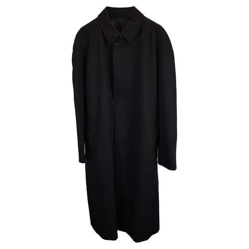 Cappotto lungo auto Burberry Camden Heritage in lana donna blu taglia 42