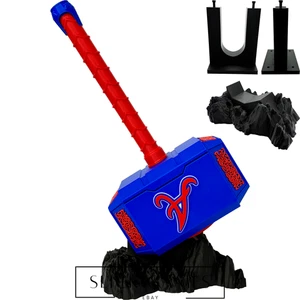 Atlanta Braves #1 Mjolnir Thor's Hammer | 3D Printed Fan Art - Picture 1 of 4