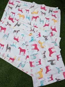 Joules Double Duvet Cover & 2 Pillowcase Set Multicoloured Horse Pattern - Picture 1 of 4