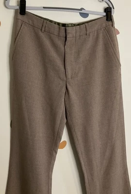 Calça social Paul Frank masculina 30W 30L marrom trabalho empresarial preppy - Imagem 1 de 4