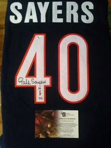 Gayle Sayers Chicago Bears HOF 77 signed Vintage Champion Throwback jersey COA - Imagen 1 de 7