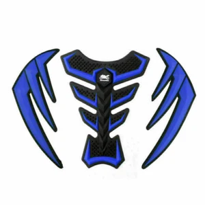 3D Rubber Side Tank Pad Protector Gas Motor For Suzuki GSXR 600 750 SV650 BLU T9 - Picture 1 of 6