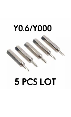 Herramienta de reparación de micro brocas destornillador hexagonal 5 piezas Y0,6 Y000 para iPhone 16 15 14 13 12 XS Foto 1 de 4