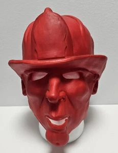Creepy Firefighter 2002 Paper Magic Group Latex/Rubber Halloween Mask - Picture 1 of 10