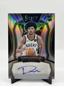 2023-24 Select Andre Jackson Jr. Rookie RC Silver Auto /249 Milwaukee Bucks - Bild 1 von 2