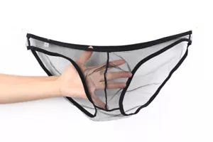 Slip sexy uomo trasparenti in rete trasparente borsa biancheria intima lingerie - Foto 1 di 15