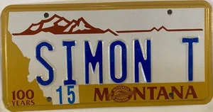 Vanity SIMON T license plate Simone Simeon Shimon Centennial MT - Picture 1 of 7