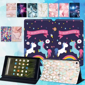 Custodia folio supporto tablet in pelle per Amazon Fire HD 8/8 Plus/12 2022 2024 - Foto 1 di 24