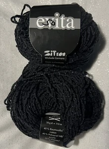 Lote de 2 Hilados Evita by Zitron en NEGRO NUEVO - Imagen 1 de 1