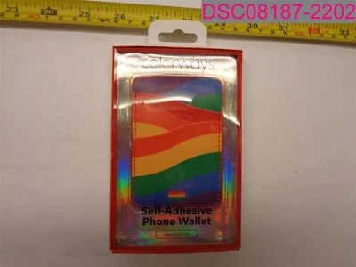 Colorways Rainbow Pride Self-Adhesive Phone Wallet w/ Two Card Slots CWP17RB - Image 1 of 4