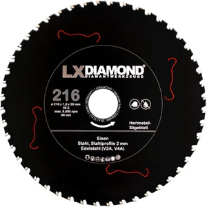 LXDIAMOND Hartmetall Sägeblatt 216mm x 30,0mm für Eisen Stahl Edelstahl V2A V4A - Bild 1 von 4