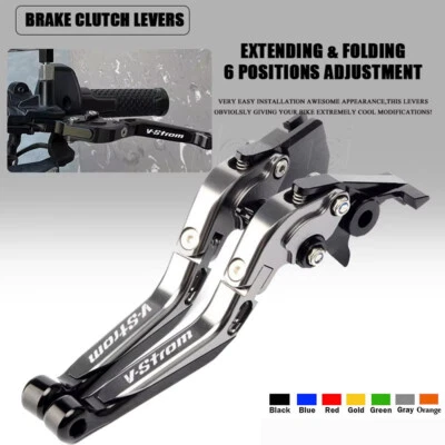For SUZUKI DL1000 XT VStrom 1000 2002-2018 CNC Adjustable Brake Clutch Levers - Imagem 1 de 4