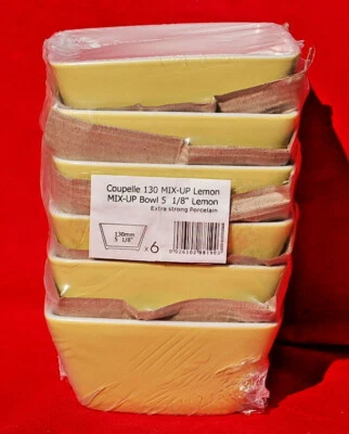 Arcoroc Mezcla 5 1/8" Cuencos Cuadrados para Servir Limón R0484 Lote de 24 S7977 Foto 1 de 4