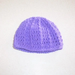 Crochet Light Purple Ribbed Stocking Cap 16"-18" Doll - Photo 1/1