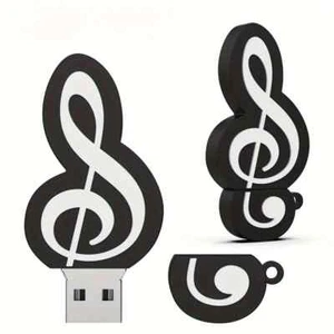 Treble Clef USB Flash Drive 16GB Music Note Design Cool Gift for Musicians - Afbeelding 1 van 4
