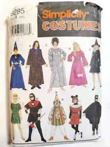 Costume Girls Boys S M L Simplicity 8285 Sewing Pattern Cape Dress Fairy Wizard - Picture 1 of 14