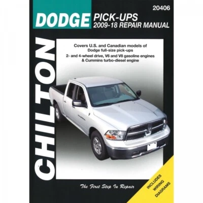 Dodge Pick-Ups 2009-2018 USA US Canada Pick-Up V6 V8 Manuale Riparazione Chilton