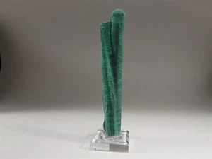 Delgado largo verde malaquita cristal estalactita #12 - Imagen 1 de 7