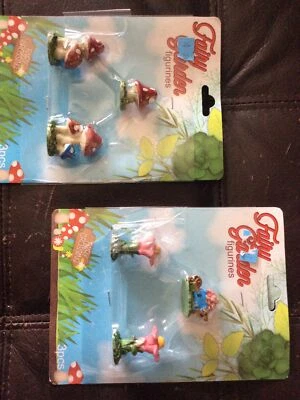 2X Fairy Garden Figurines Mushrooms House Plant Decor NEW - Image 1 of 2